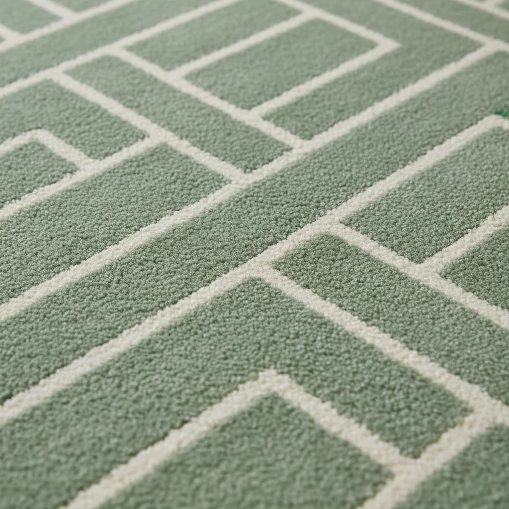 Geometric Wool Carpet - Image 2